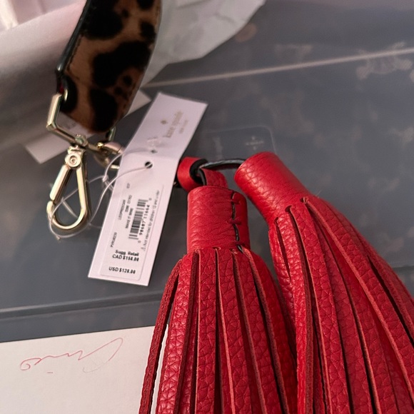 NWT Kate Spade red leopard leather replacement strap - Picture 2 of 4